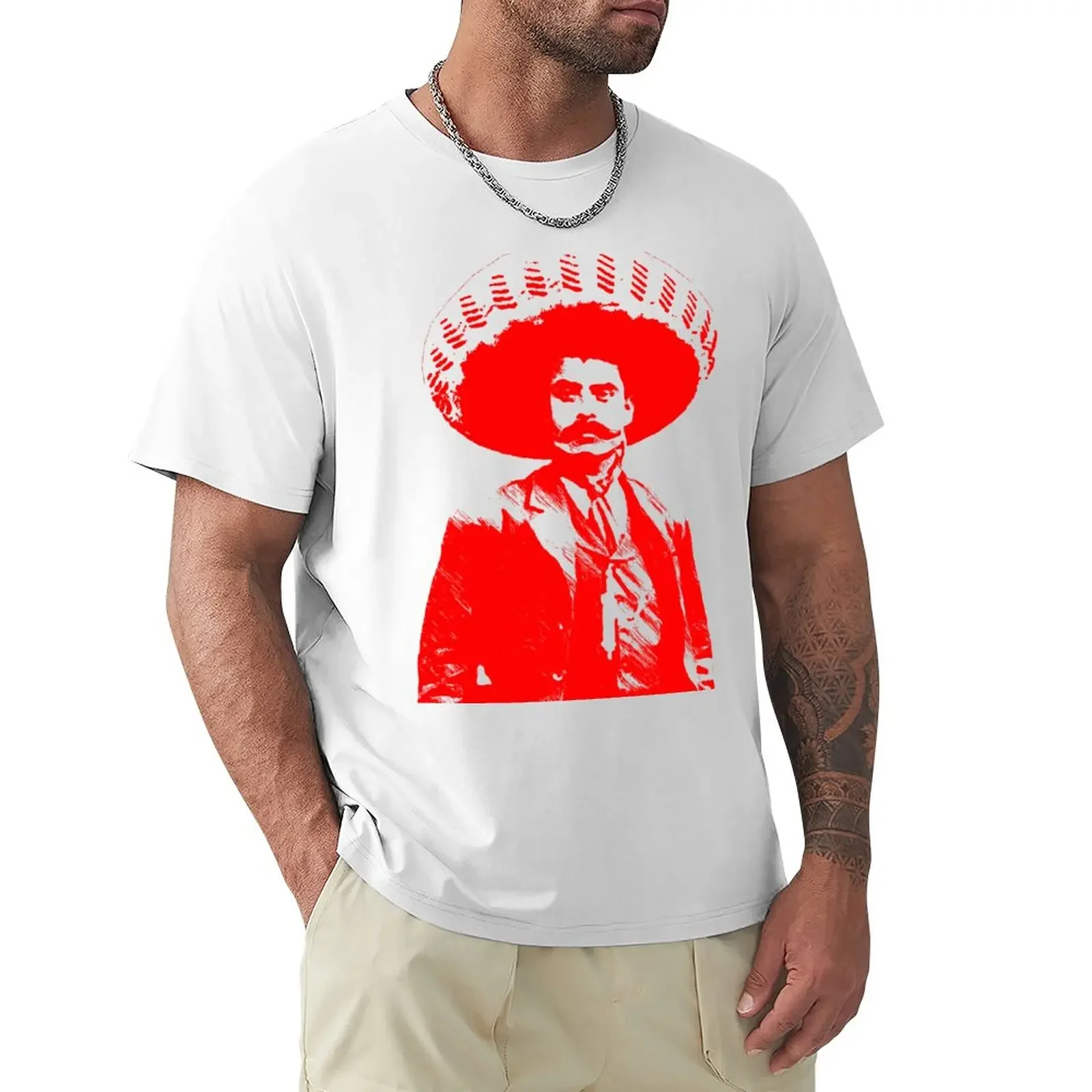 

Emiliano Zapata - unichrome red T-Shirt cute clothes customs design your own cute tops men graphic t shirts