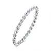 Bague mince Chic en corde torsadée pour femmes, bagues de mariage en métal en acier inoxydable, nouveaux bijoux de fête Vintage simples et élégants