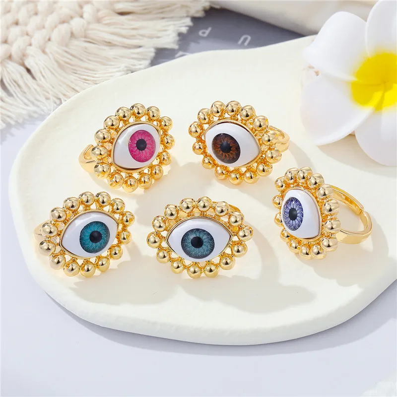 Turkish Evil Eye Ring For Women Adjustable Finger Ring Party Wedding Jewelry finger ring,adjustable rings,wedding rings,wedding ring