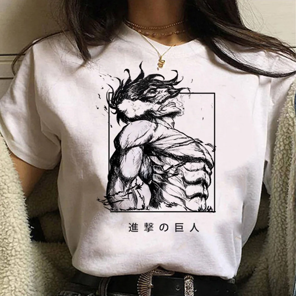 

Attack on Titan Eren t shirt women Japanese manga tshirt girl anime clothes