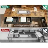 61" L Shaped Desk with 7 File Drawers, Gaming Desk with LED Light & Power Outlet, Reversible Home Office Desk 4