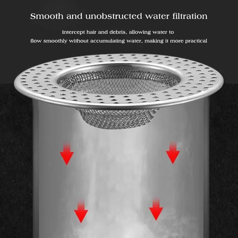 Kitchen Sink Filter Stainless Steel Anti-blocking Net Sink Mesh Strainer Bathroom Floor Drain Cover Shower Hair Catcher Stopper