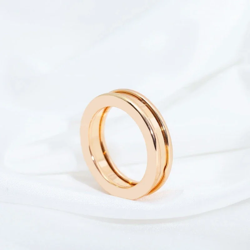 High quality S925 sterling silver simple plain color ring for women's light luxury fashion brand exquisite couple jewelry