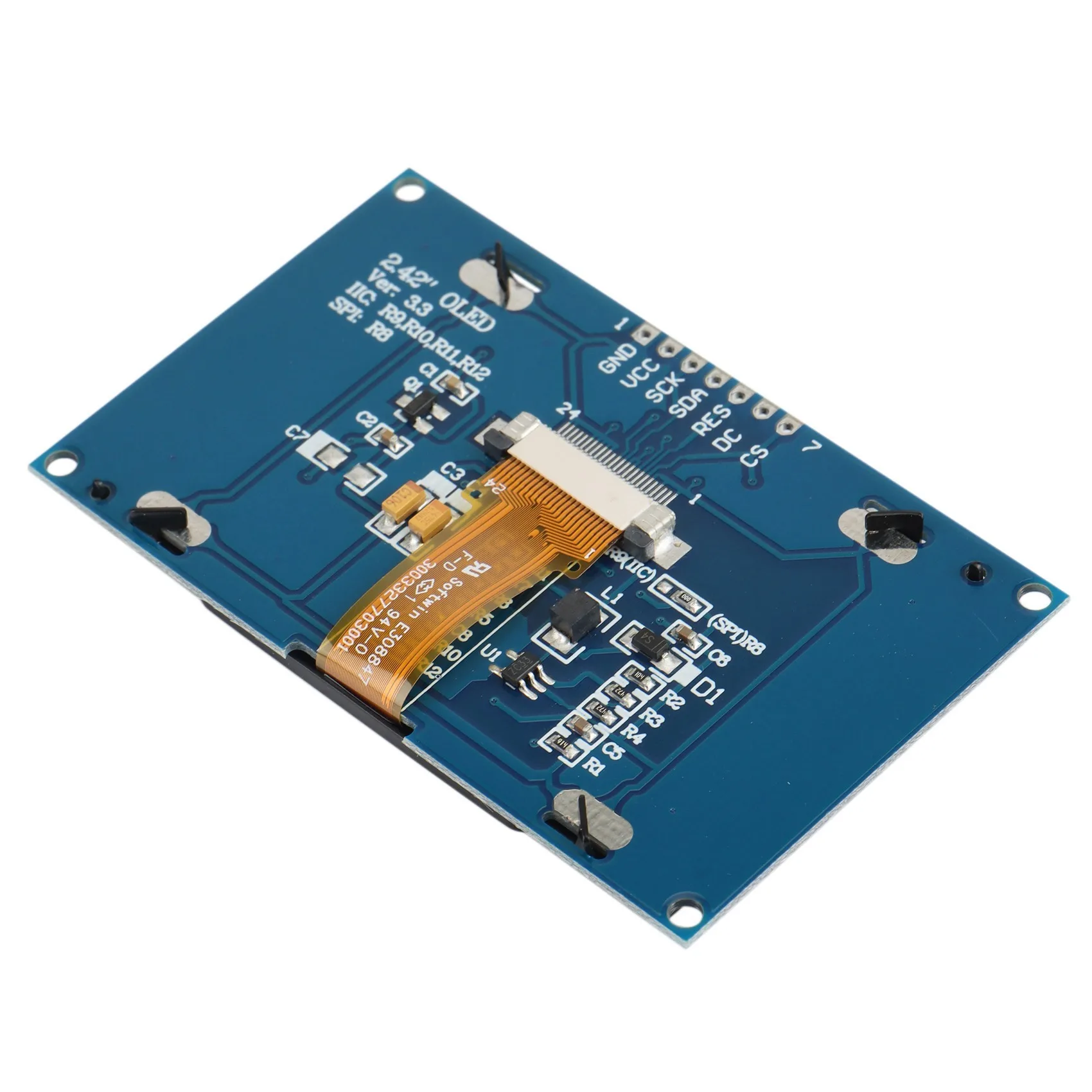 2.42 Inch 12864 128x64 OLED Display Module IIC I2C SPI Serial LCD Screen for C51 STM32 SSD1309 (white font)