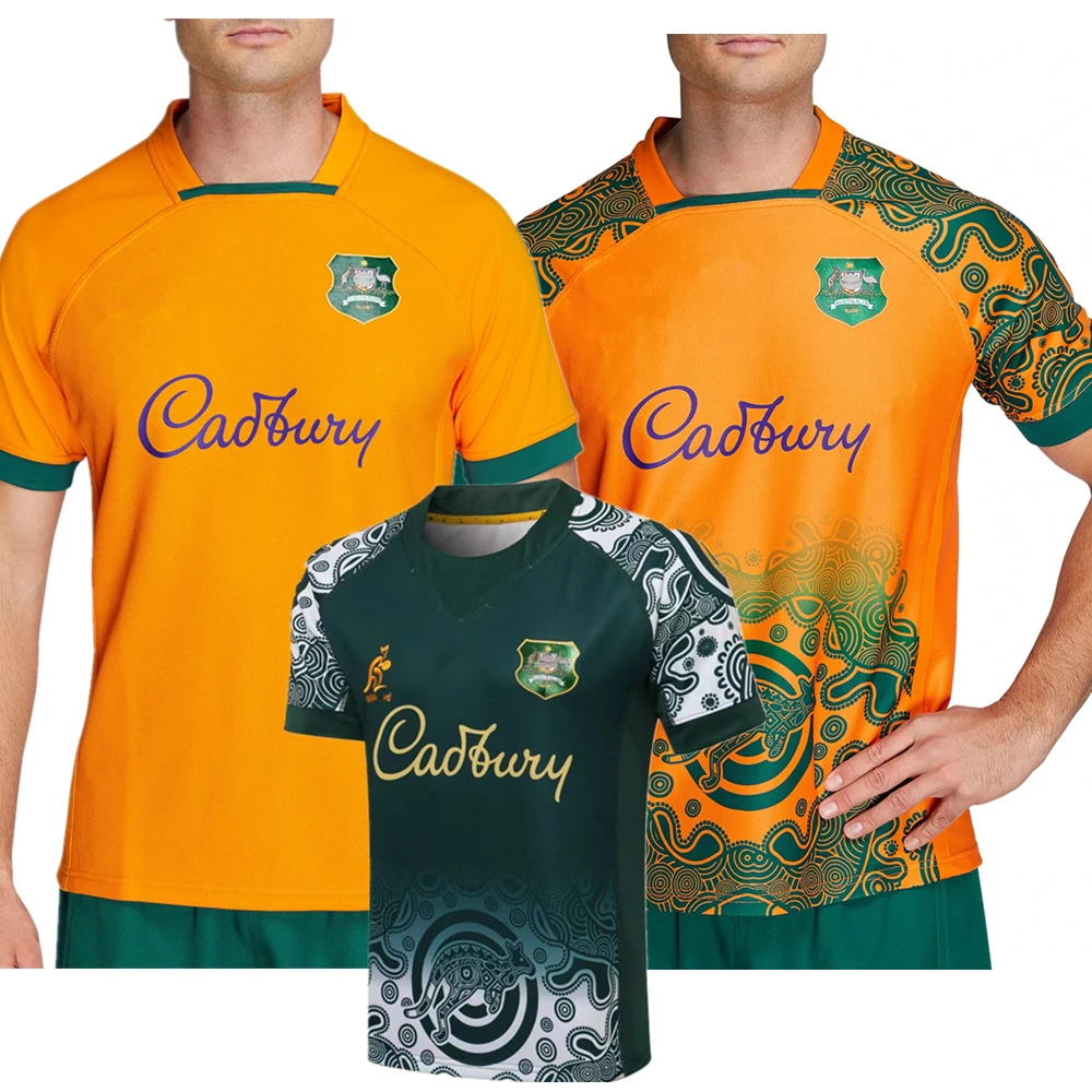 Australia GOLD indigenous rugby T-shirt 2022 2023 home away rugby jersey shirt big size 4xl 5xl Maternity Clothing