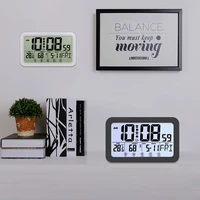 Réveil Numérique LED Magnétique avec Écran LCD, Horloge de Table avec Affichage de la Date, de la Température et de l'Humidité 4