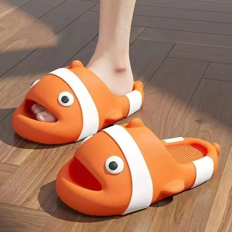 

New Women's Sandals Cute Fish Platform Indoor Outdoor Bathroom House Slipper with Thick Anti-Slip Bottom Sandalias De Mujer