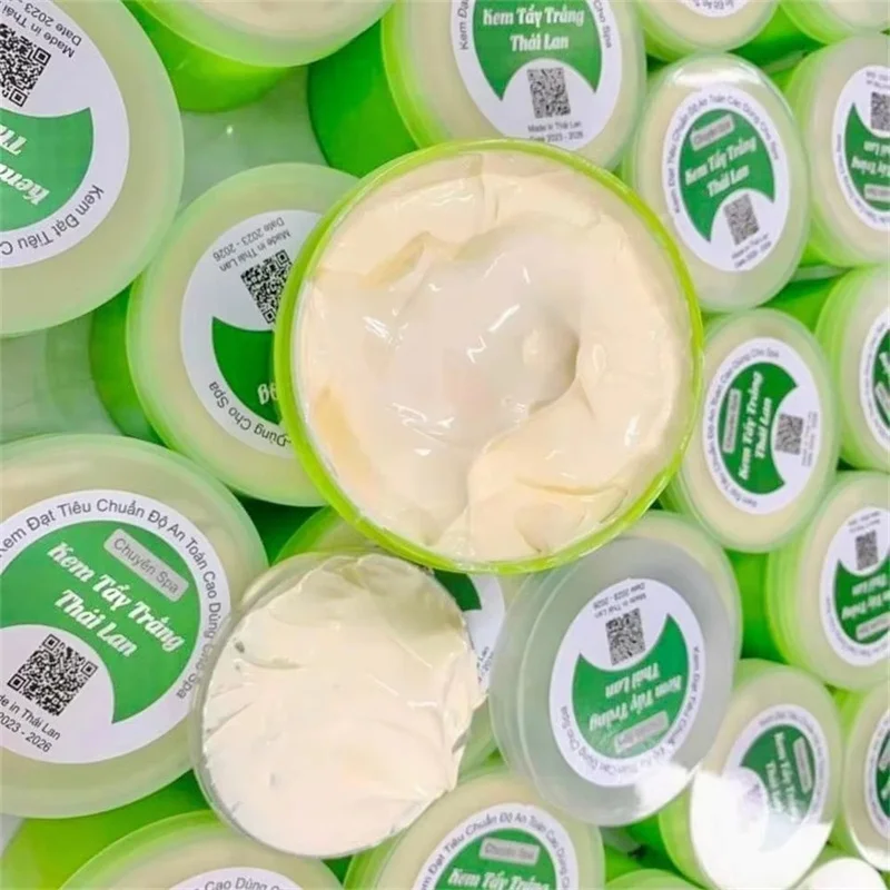 Kem Tẩy Trắng Da, 500G Dưỡng Ẩm Kem Tẩy Trắng Body Thái Lan Chuyên Spa Hũ Xanh , chất kem xịn thơm mịn, Giúp Da Trắng Hồng 5
