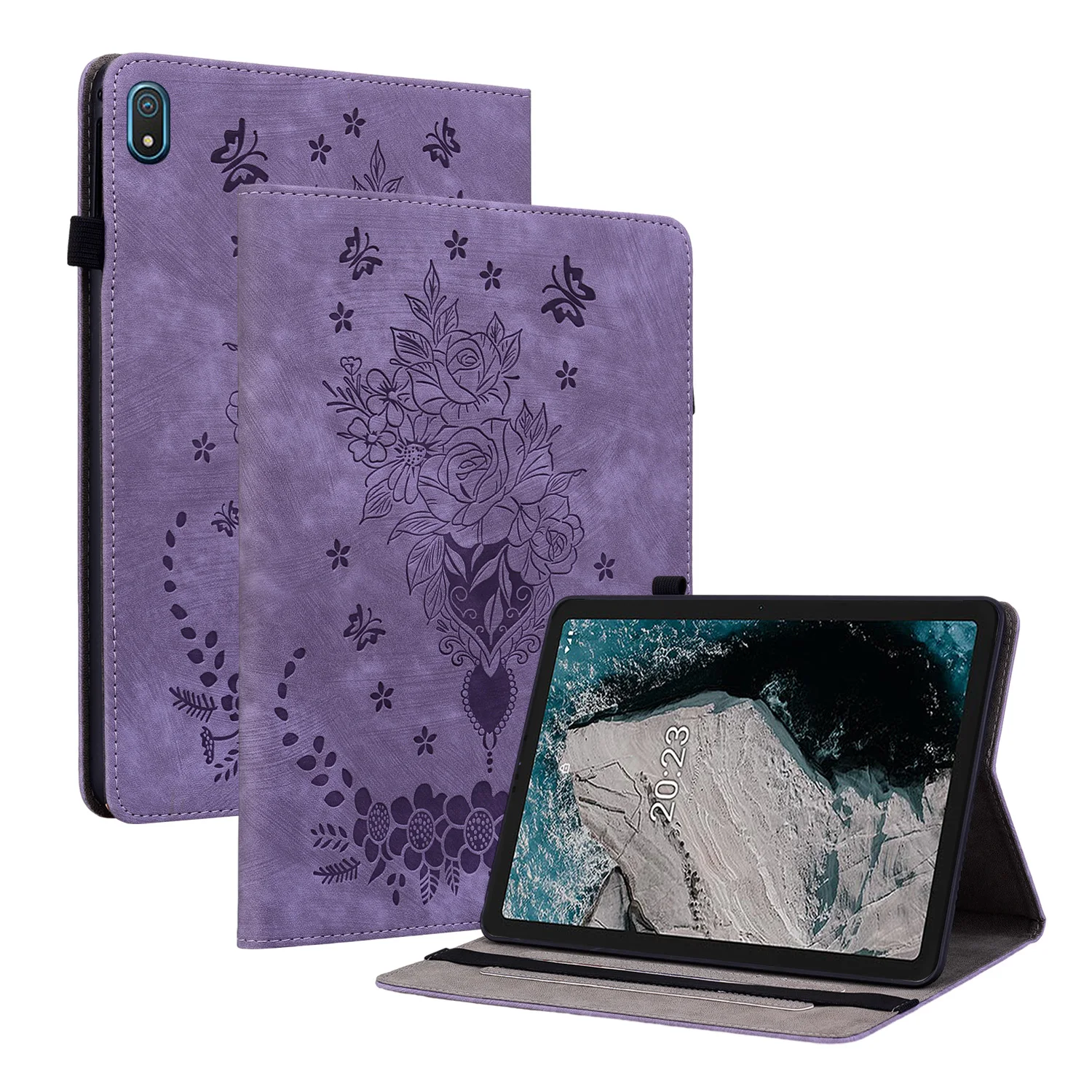 Estojo em Relevo para Nokia Suporte de Couro à Prova de Choque de Moda Capa Flip Tablet T20 T21 10.4 2023 T10 8.0 2023 - Imagem 5