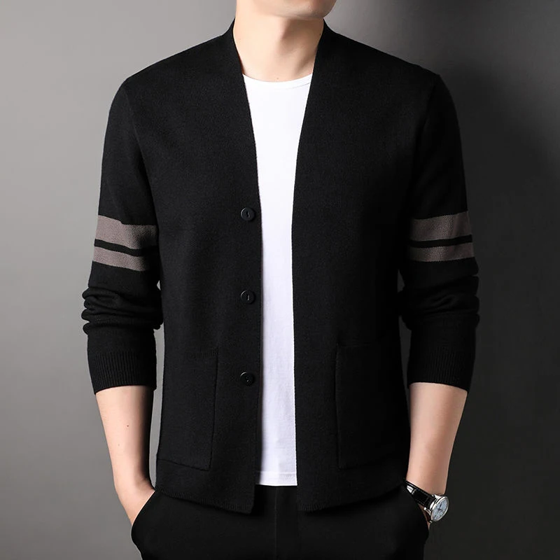 Autumn Winter Male Korean Fashion Loose Casual All-match Cardigans Top Hombre Comfortable All-match Knitted Coat Thick Jacket