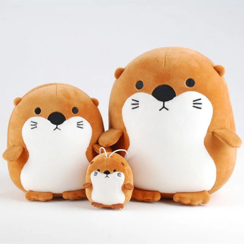 Sea Otter Plush Toy Soft Toys Stuffed Animal Cute Otter Dolls Baby Kids Appease Pillow Christmas Gift for Girls Anime brown