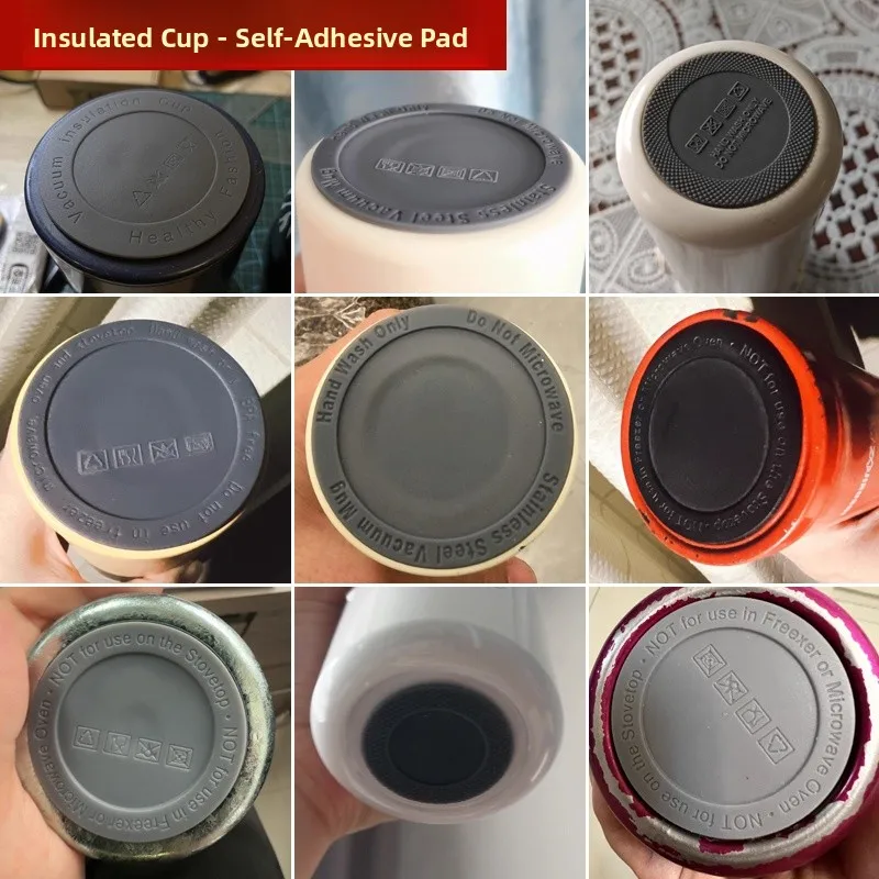 Self-Adhesive Silicone Cup Bot Pads Heat Preservation Cup Anti-Slip Base Ring round ape Cup Holder Cup Mat Water Bottle
