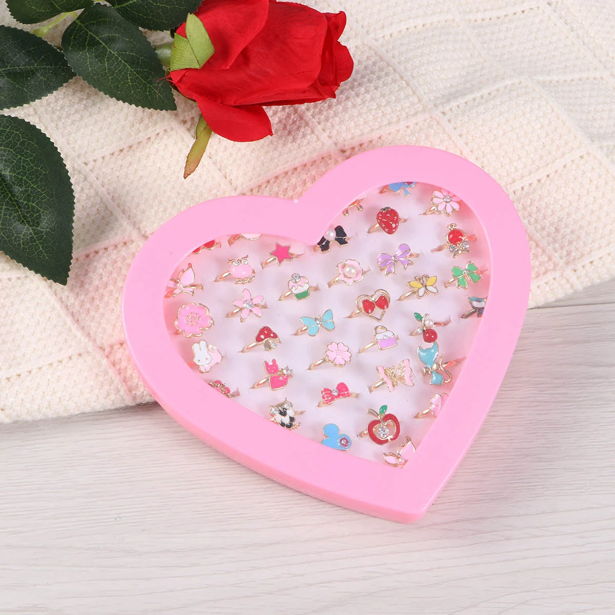 Adjustable Baby Girl Rings 12/36 Pcs
