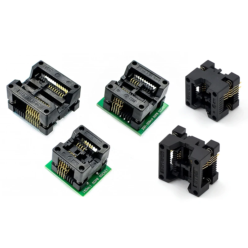 IC Sockets IC Socket IC Component SOIC8 SOP8 to DIP8 Wide-body Seat Wide 150/200mil Programmer Adapter Socket Blue SA602 IC Test Conversion Burner