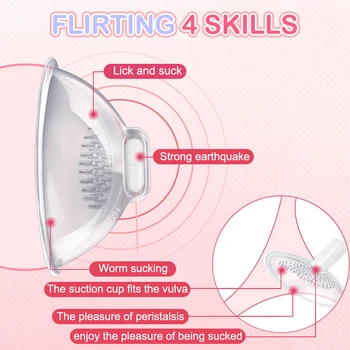 Breast​ Enlargement Massage Nipple Stimulation Licking Vagina Clitoris Vacuum Sucker Famale Masturbator Vibrator Sex Toys Women 4