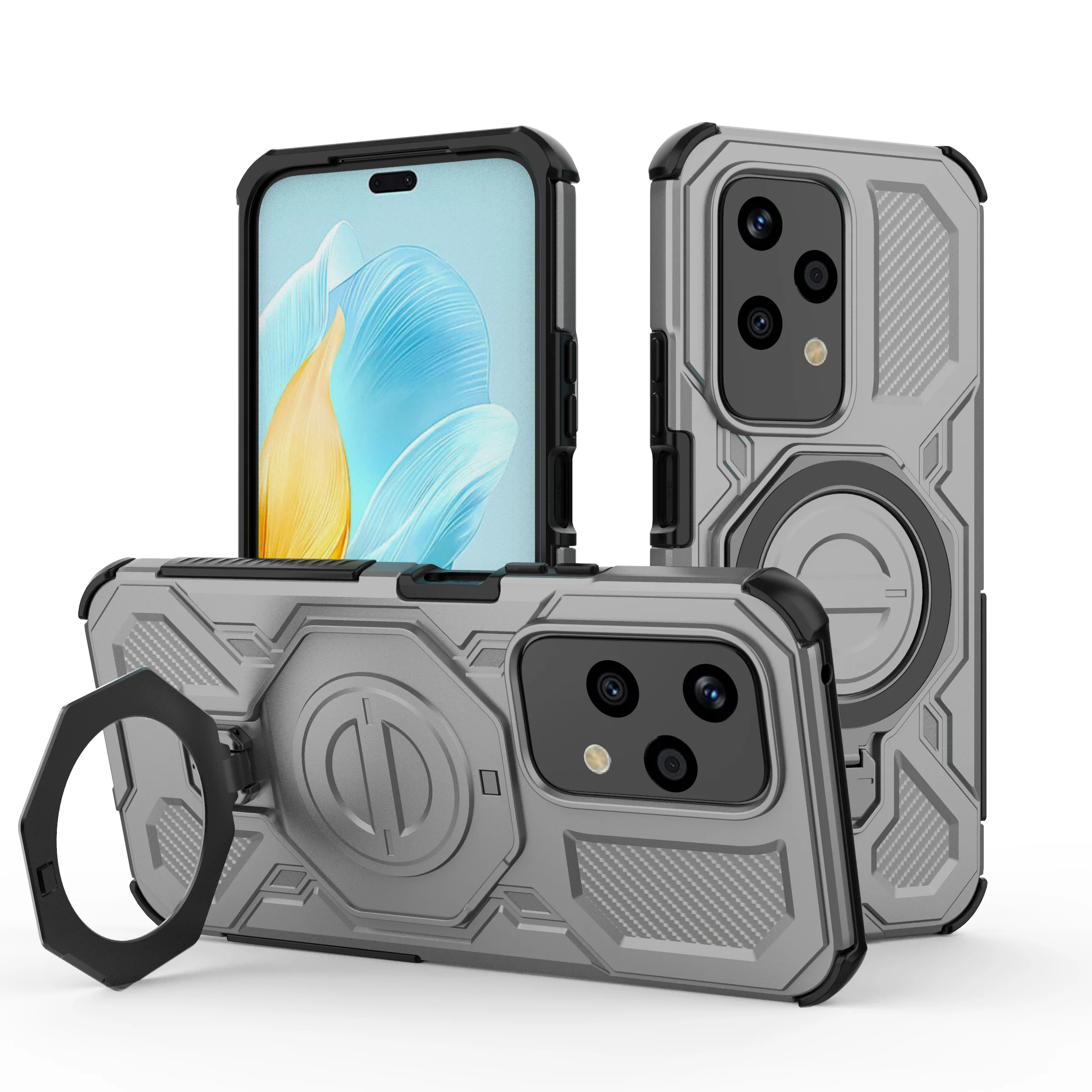 Shockproof Armor Protection Phone Cover with Car Magnetic Holder Ring