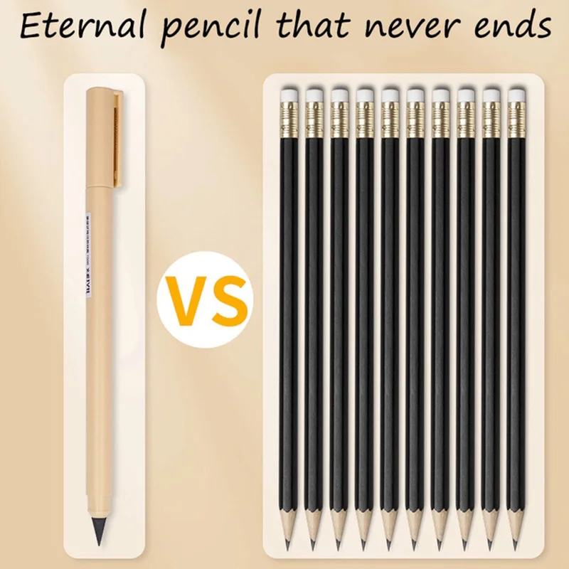 5pcs Kawaii Eternal Pencil HB Erasablel No Ink Free Sharpening Unlimited Writing Pencils School Office Stationery Cute Supplies 4