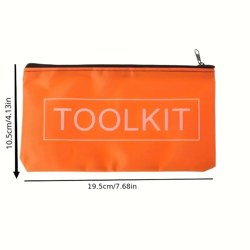 1pc Tool Storage Bag, Tool Bag, Waterproof Oxford Cloth Tool Bag, Hardware Tool Bag, Orange