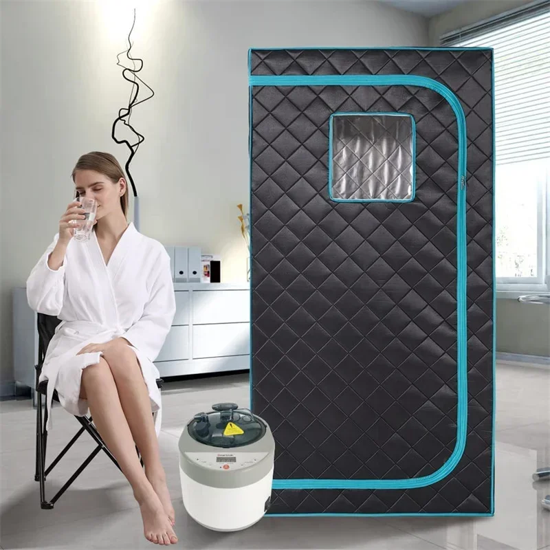 Portable Steam Sauna Full Dimension Personal Home Sauna With 4L Steam Generator And Remote Timer 3