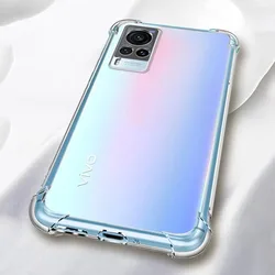 Enhanced Clear Shockproof Silicone Phone Case - Soft Transparent Protective Cover (For Vivo V21 4G)
