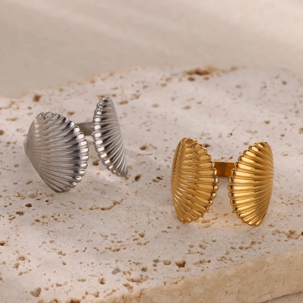 Gold Plated Stainless Steel Sea Shell Crab Rings Women Marine Organism Finger Ring Fashion Christmas Funny Jewelry Gift fashion rings,fashion ring