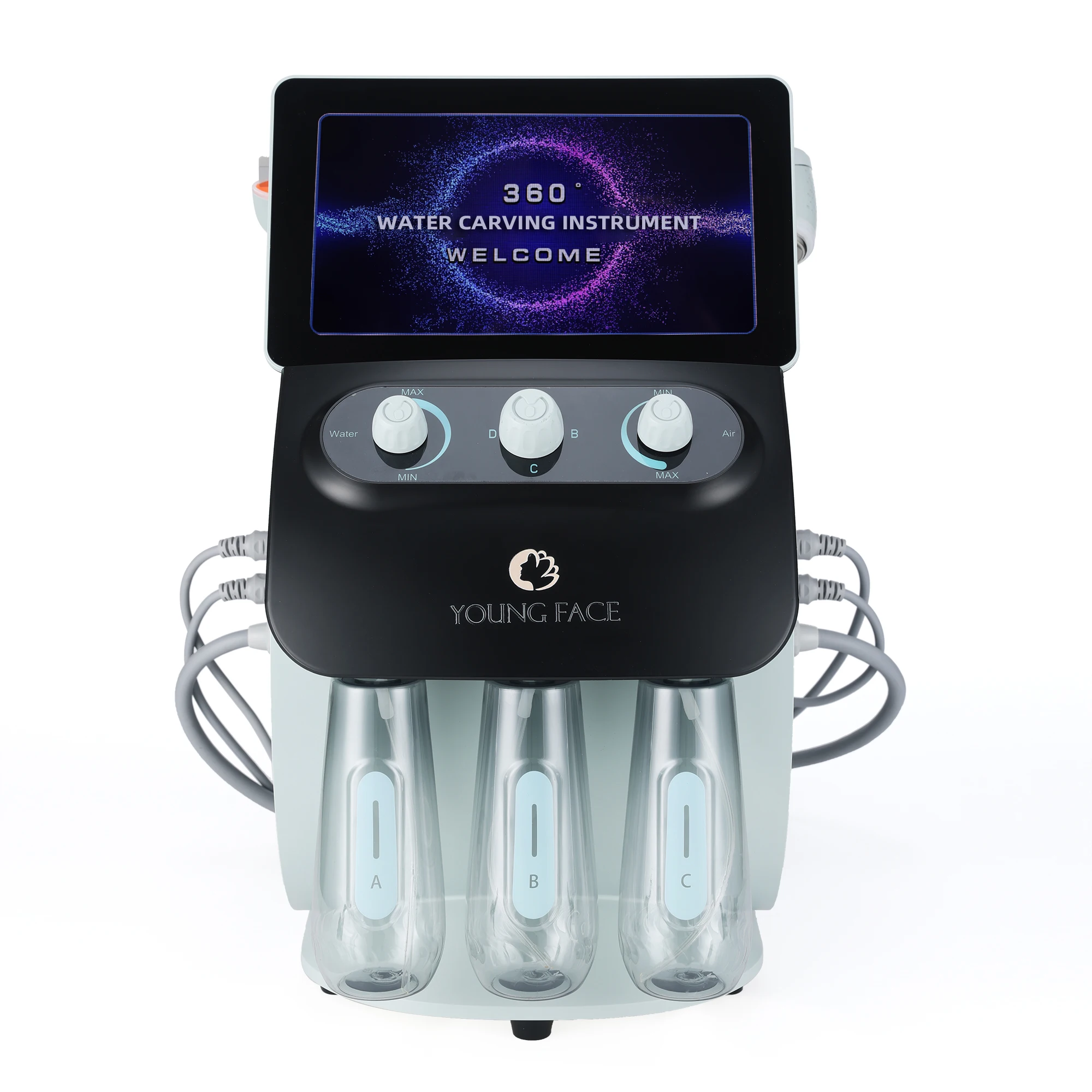 

New H2O2 Small Bubble Hydro Dermabrasion Facial Machine 6 In 1 Visible Aqua Peeling Oxygen Facial Skin Cleaning Spa Device