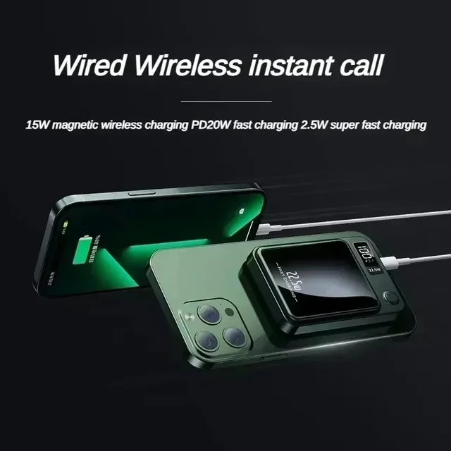 100000mAh Magnetic Power Bank Wireless Fast Charger For Magsafe Portable Auxiliary Battery Pack For iphone Huawei Samsung 2025 - Image 6