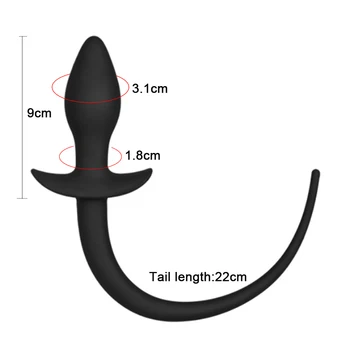 Silicone Dog Tail Anal Toys G-spot Stimulator Butt Plug Slave Anal Expander Women Men Gay Sex Game BDSM Erotic Toys Sex Products 5