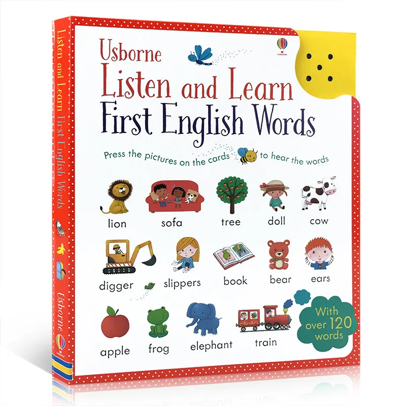 

Milu Original English Picture Book Touch Sound Listen And Learn Words Children's Toddler Textbook Usborne