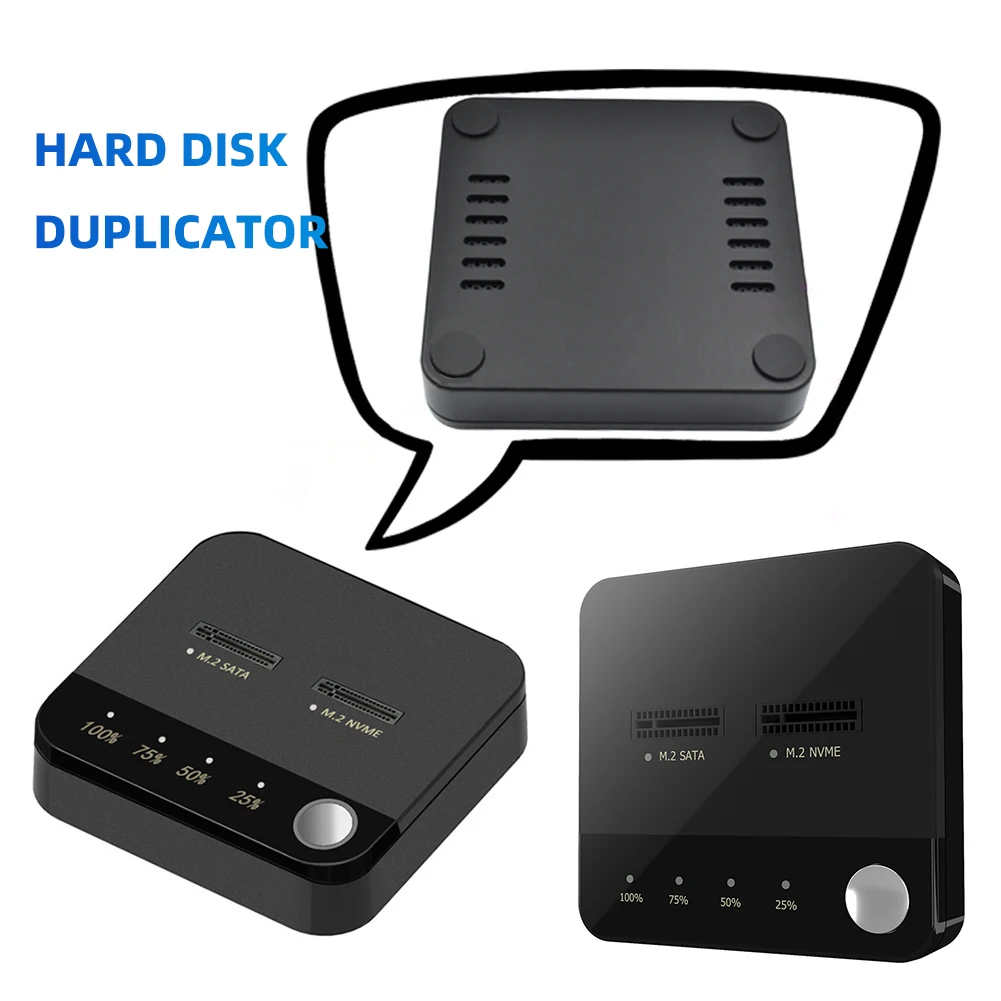 מעתיק כונן קשיח M.2 SATA/NVMe דו-ביי עם מחוון LED תחנת עגינה לכונן קשיח M.2 SSD משכפל קריאה לאחסון נתונים