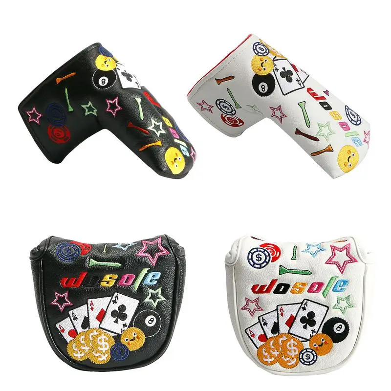 

Golf Putter Cover Magnetic Closure PU Leather Golf Putter Universal Protective Headcover with Magnetics Buckle Golf Accessories