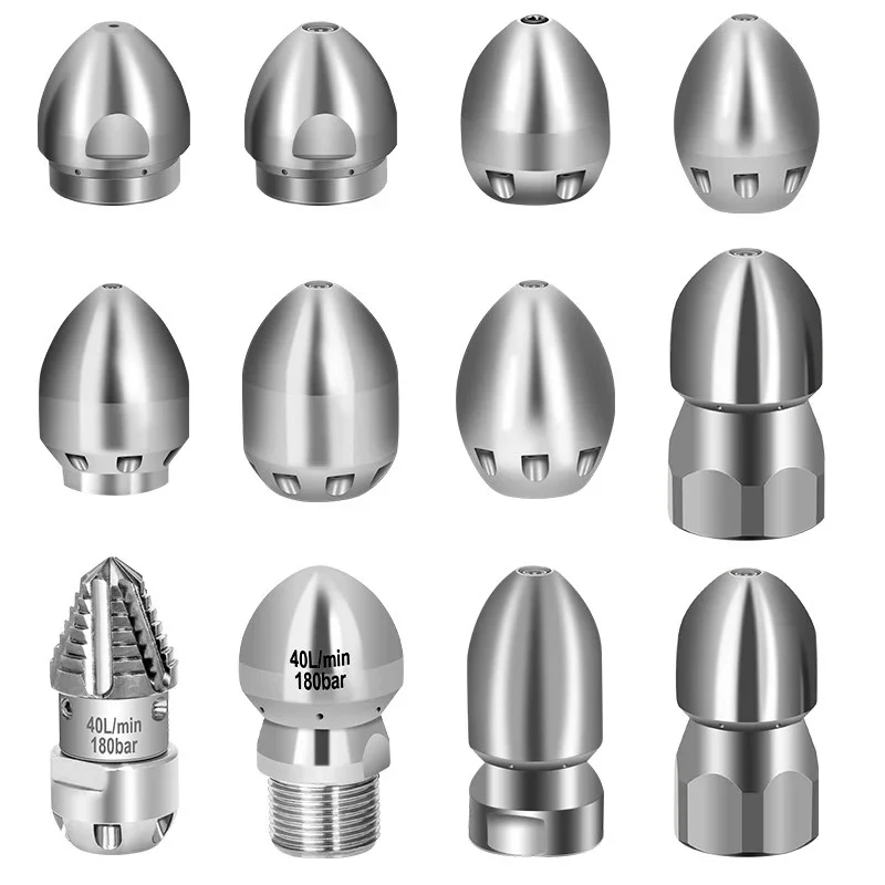 Cleaning Machine Sewer Pipe Flushing Head Household Sewer Pipe Dredging Head Drill Nozzle 4