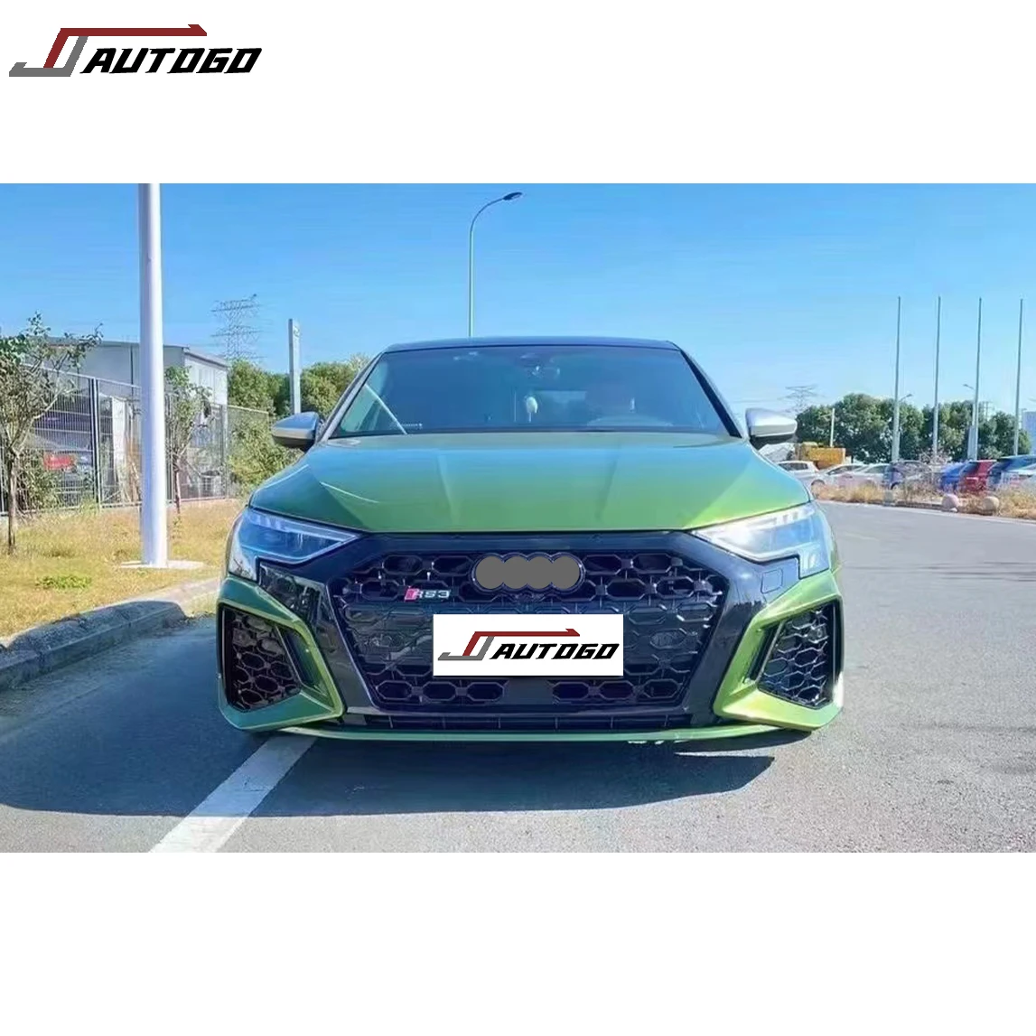 Auto Tuning Part Accessories Body Kit For A3 8Y 2020 2021 2022 Update to  RS3 Honeycomb Style Front Bumper+Diffuser assy - AliExpress