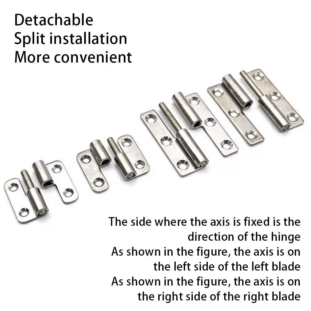 1Pcs Slip Joint Removable Hinge Lift Flag Off Left Right Open Detachable Hinges Furniture Hardware 304 Stainless Steel