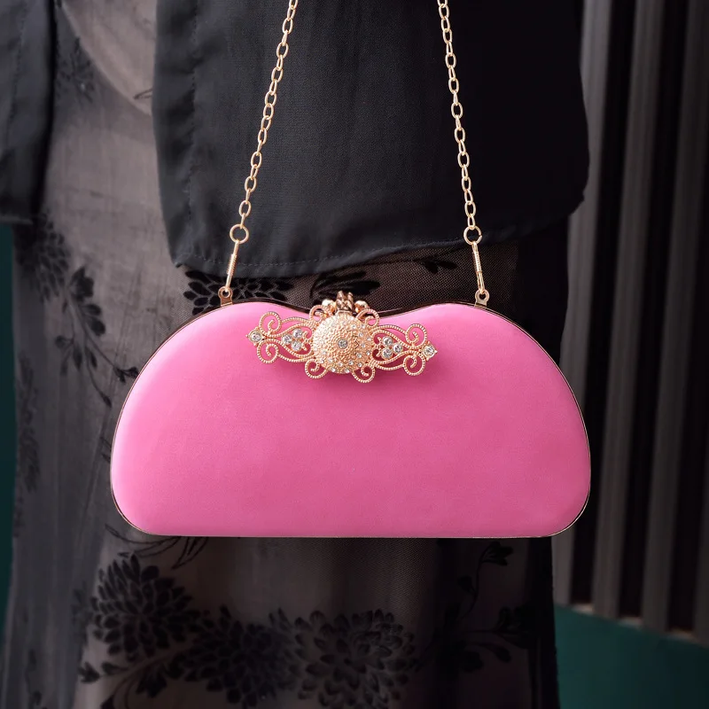 Purse Ladies Bride Vintage Handbags for Women Designer Luxury Crossbody Bag Brand Velvet Evening Clutch Bag