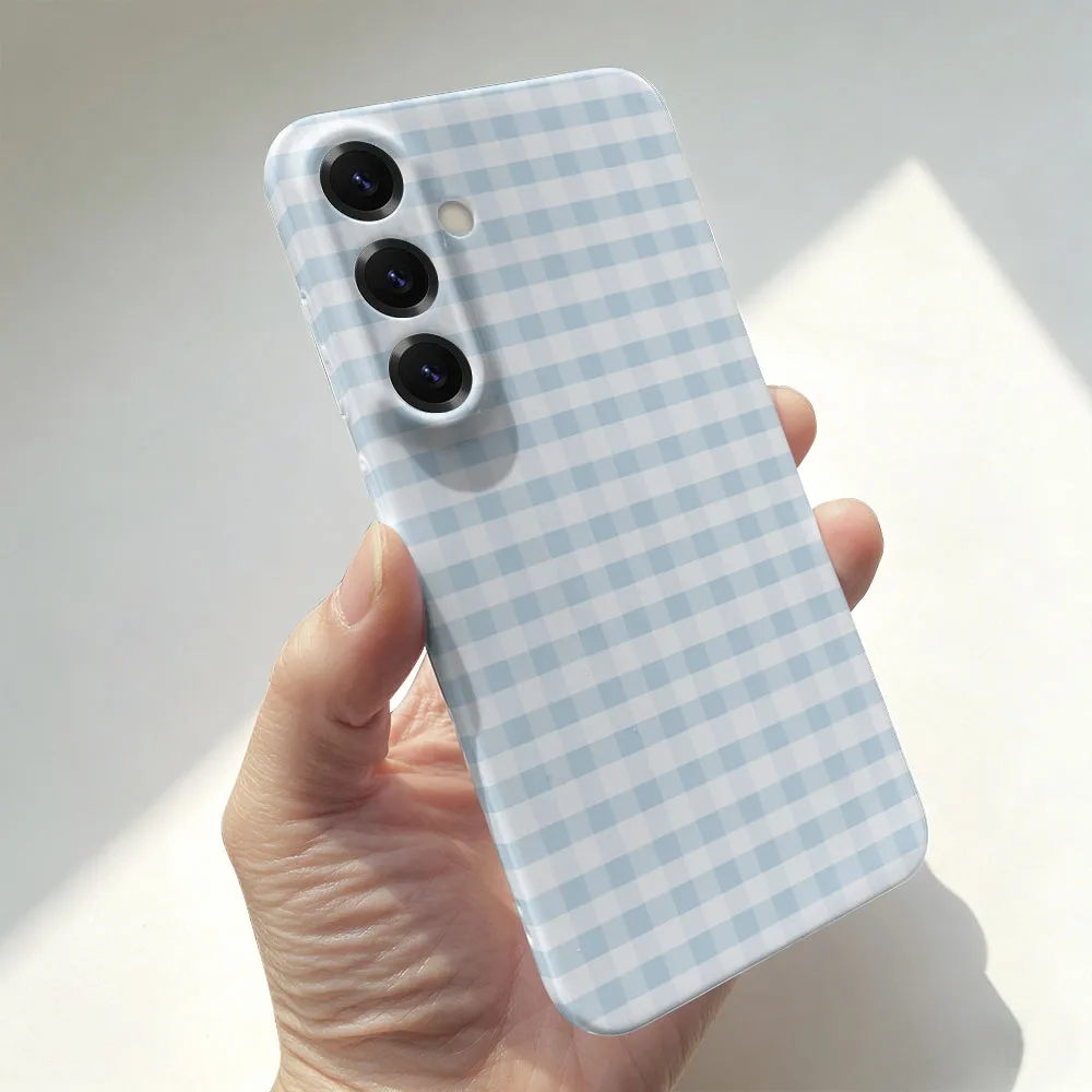 Simple Grid Pattern Hard PC Phone Case Cover