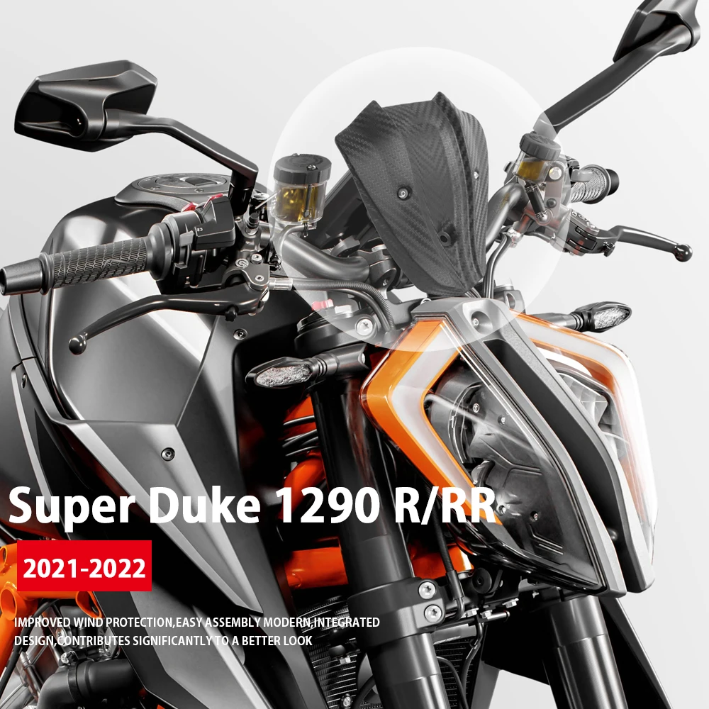 Per 1290 Super Duke R Rr 2021 2022 Accessori Moto Parabrezza Fly Screen Faro Parabrezza Deflettore Vento