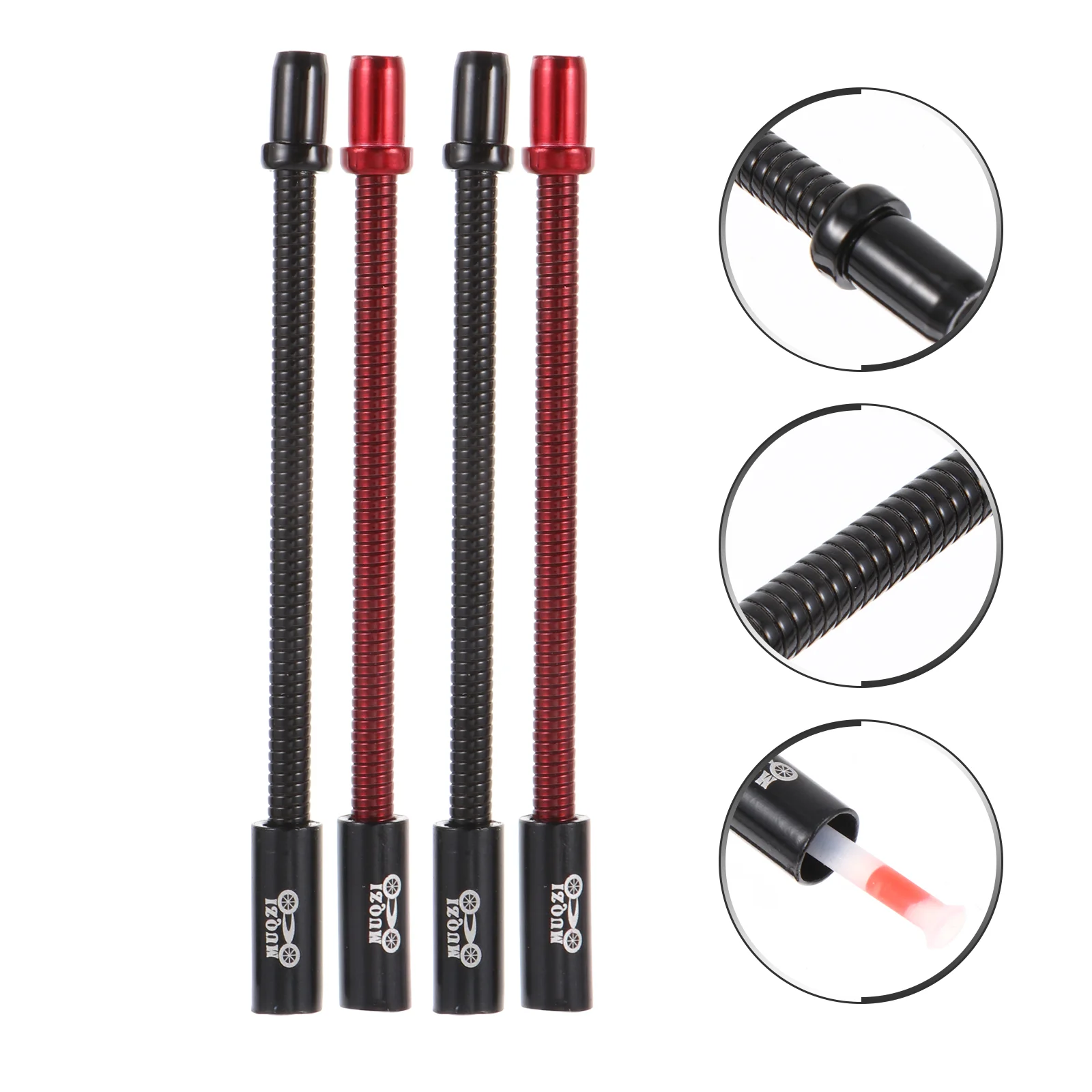

4 Pcs V Brake Elbow Noodles Caliper Bike Cable Guide Protector Hose Catheter V-Brake Aluminum Alloy Tube Inner