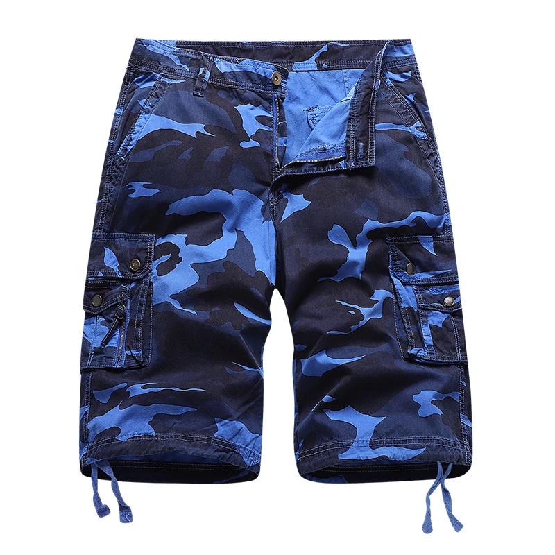 Men Camouflage Cargo Shorts 2022 Summer Army Military Tactical Homme Shorts Casual Multi-Pocket Male Cargo Shorts Plus Size 40 best men's casual shorts