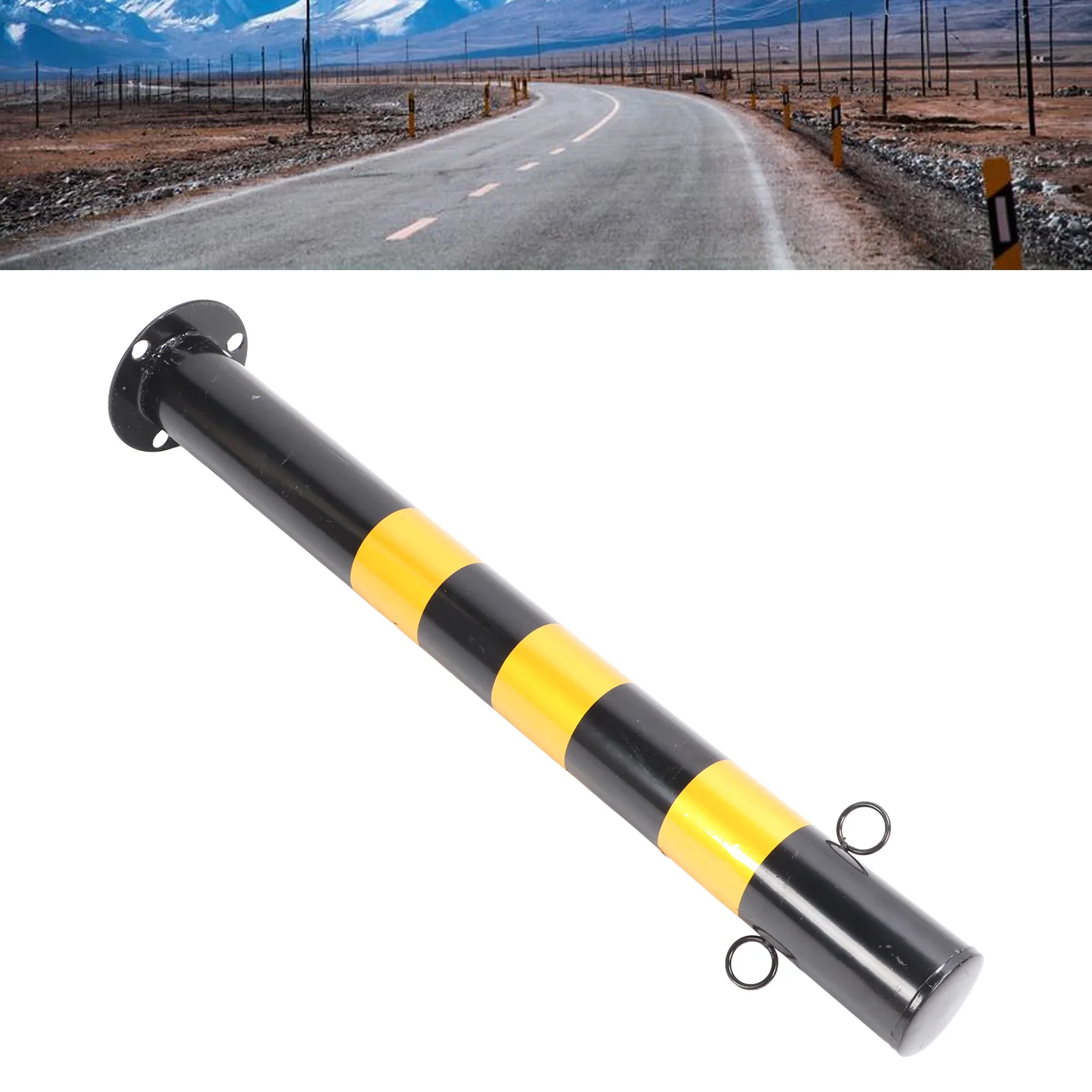 Road Post 75cm With Hook Security Traffic Delineator Post Crowd Control Stand Street Warning Pile