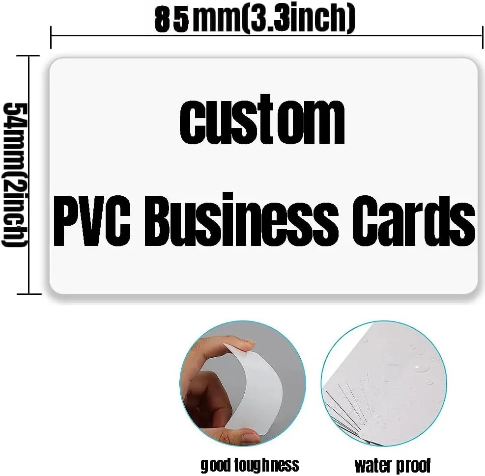 맞춤형 반투명 PVC 명함, 반투명 플라스틱 명함, 고화질 인쇄 명함, 맞춤 제작