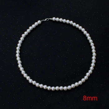 Classic Elegant White Pearl Chokers Necklace For Women Men Wedding Banquet Necklaces Vintage Beads Handmade Jewelry Party Gift 6
