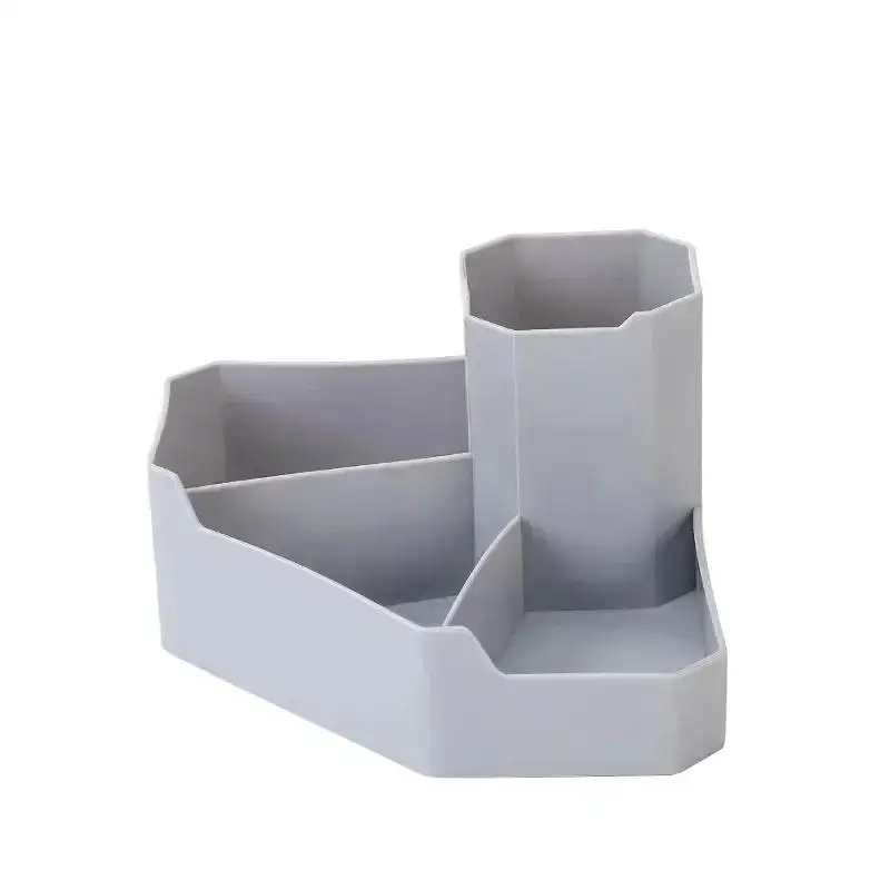 Creative New Desktop Corner Stationery Cosmetics Storage Box Four Grid Pen Lipstick Storage Box Household Stationery Holder