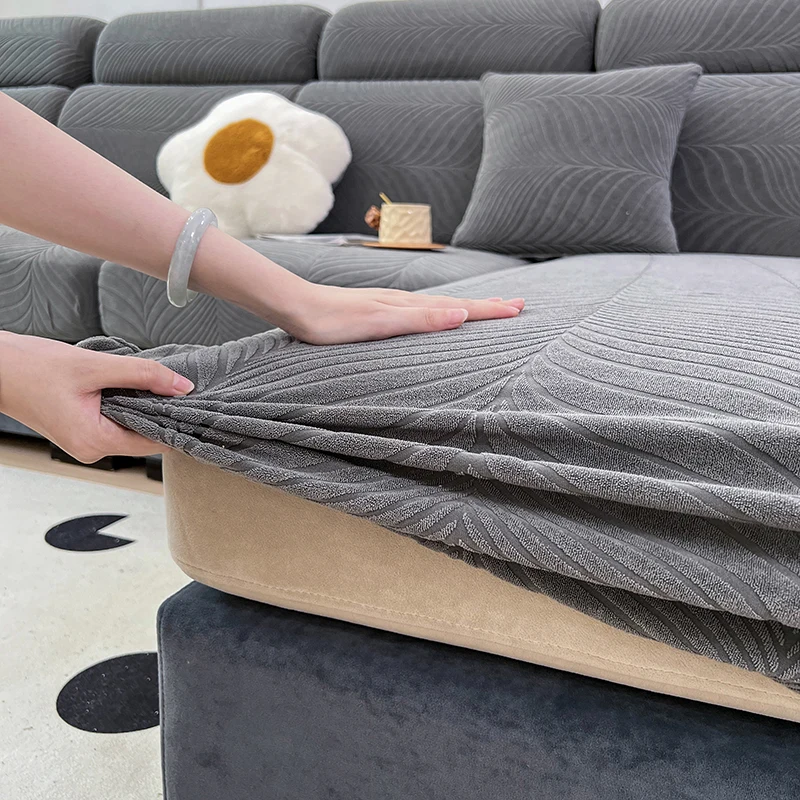 Splash-proof jacquard sofa cover, high elasticity, anti dirt sofa cushion cover, anti cat scratch sofa cover 4