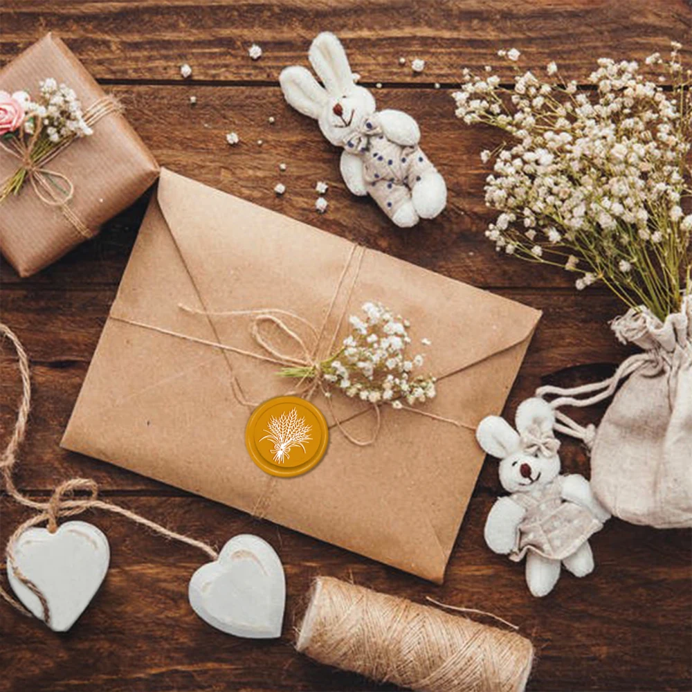 Dandelion Wax Seal Stamp Set - Brass Head With Wooden Handle For Letters & Invitations