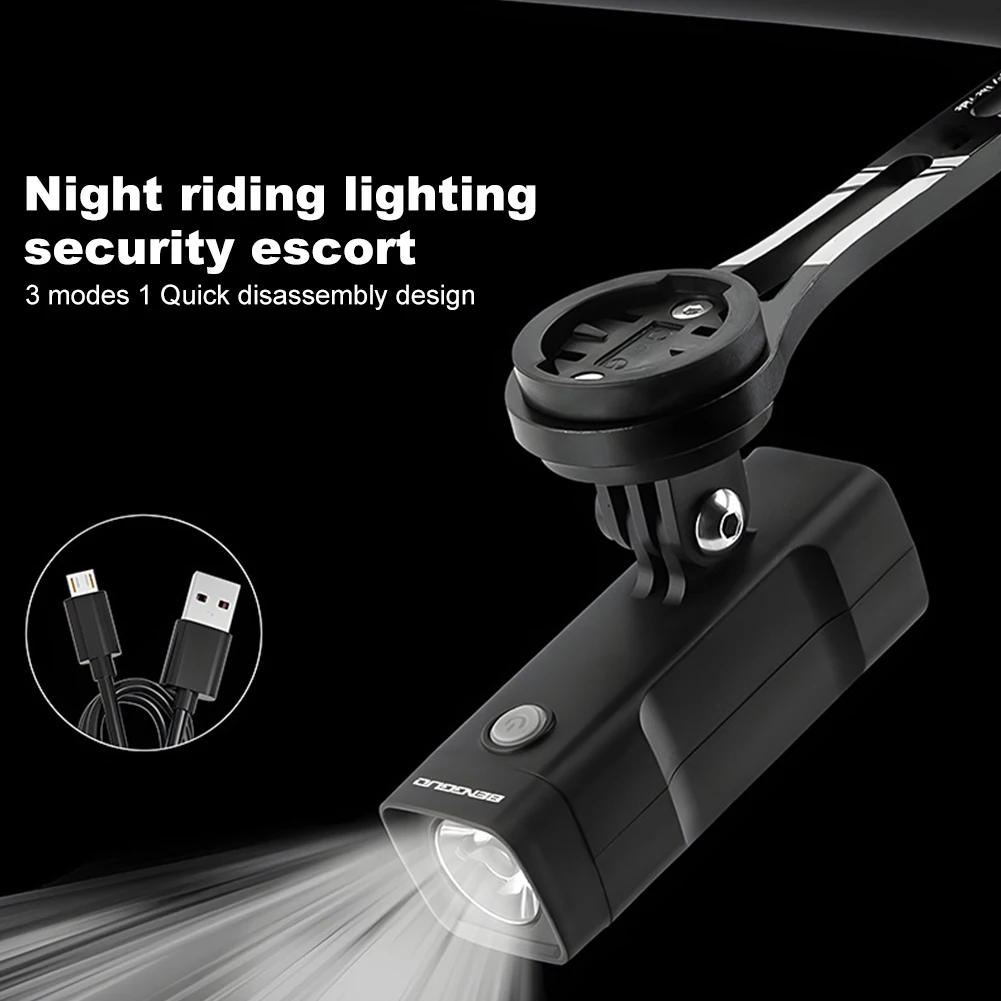 Super Bright Bike Headlight USB Rechargeable Bike Handlebar Light Waterproof High Brightness Bike Light 100LM for Night Riding