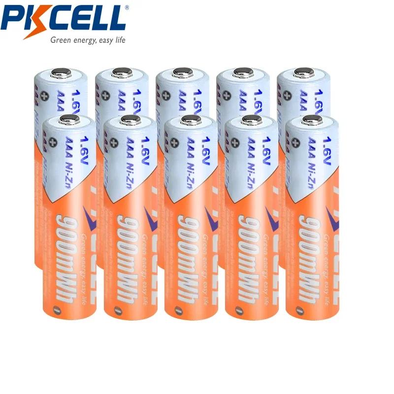 PKCELL AAA 900mWh 1.6V Battery 4/8/12/16/20Pcs Ni-Zn Rechargeable Batteries 3A NIZN Battery for Flashlight Camera Game Machine