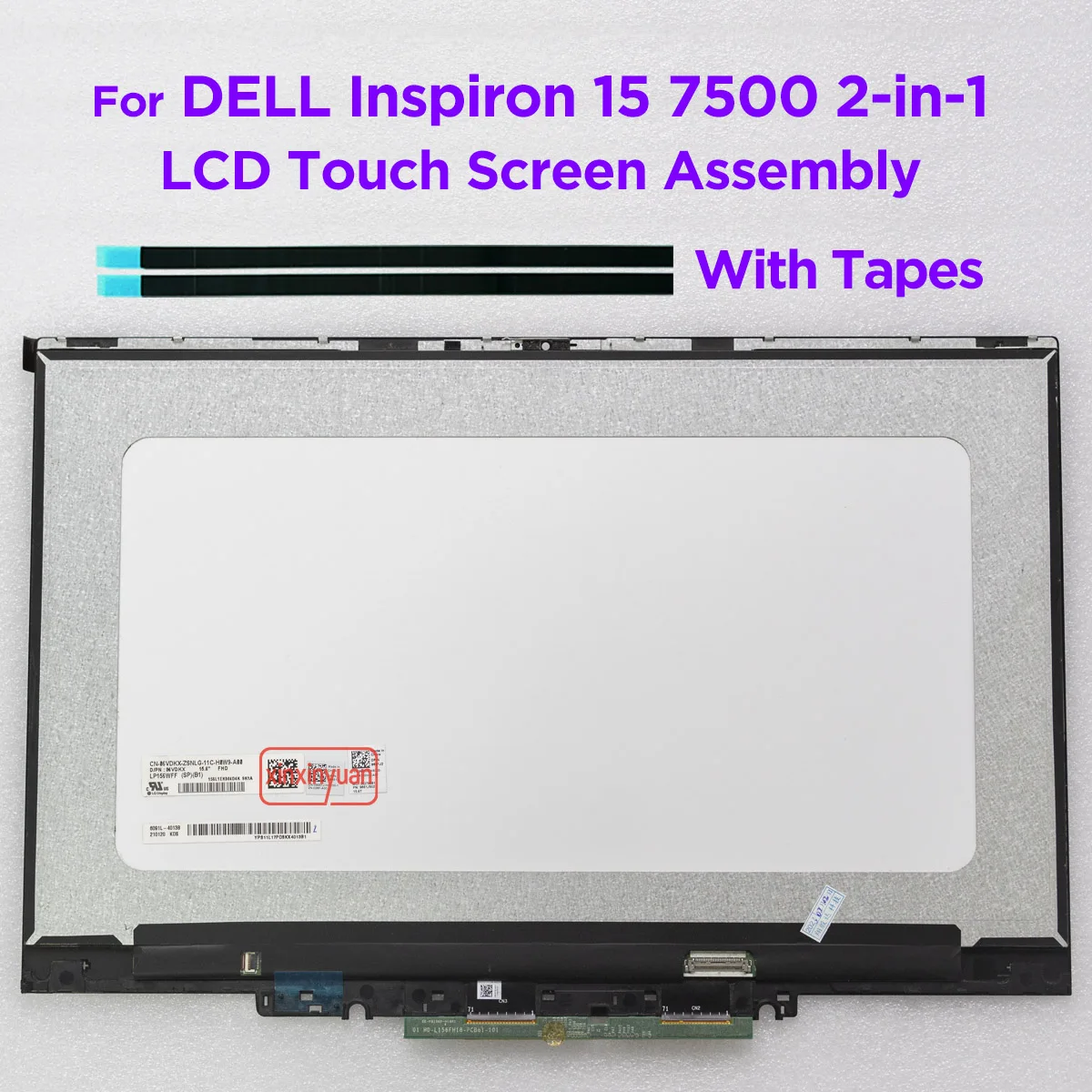 

15,6 ЖК-дисплей сенсорный экран дигитайзер в сборе для Dell Inspiron 15 7500 2-в-1 2-в-1 P97F P97F001 Замена дисплея