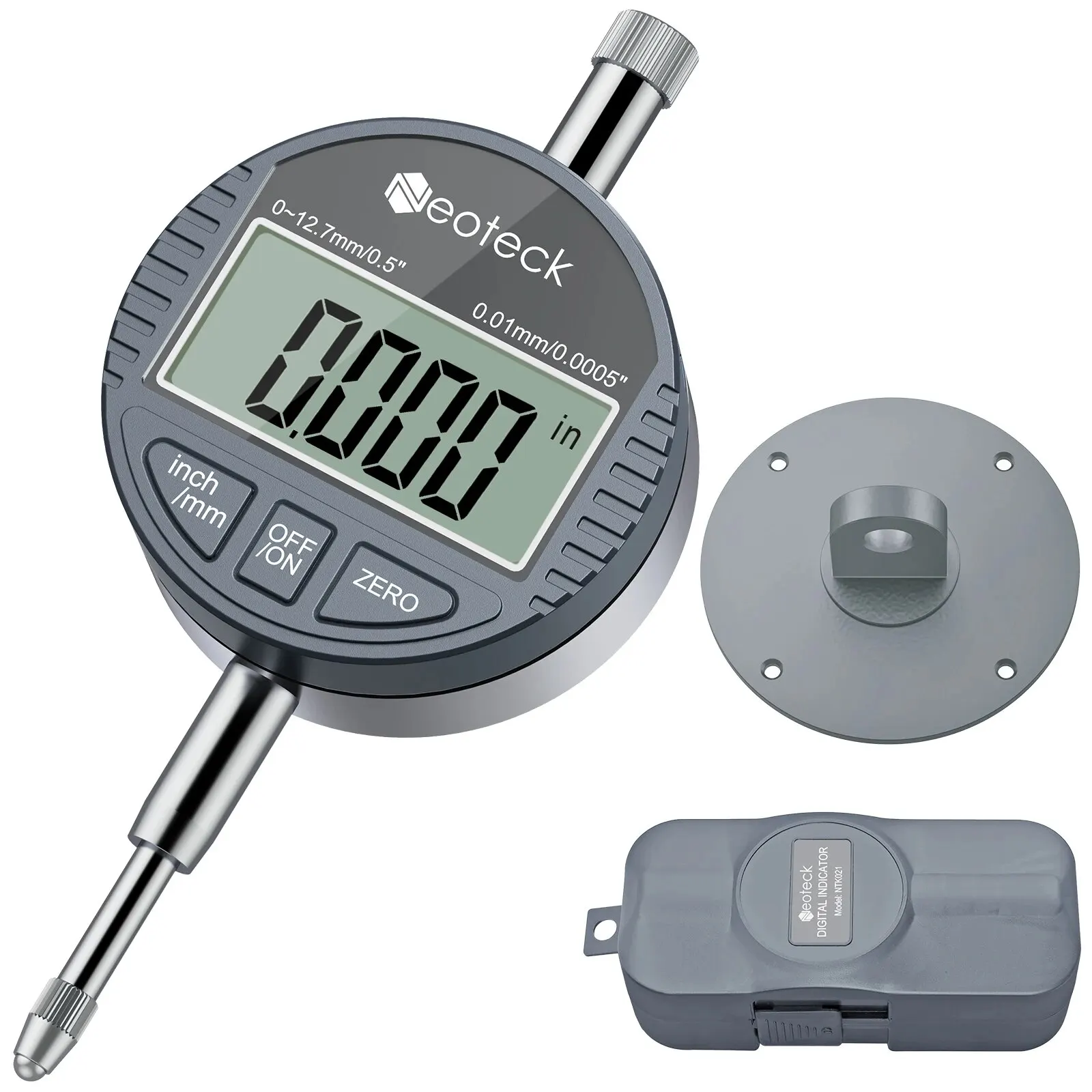 Dial Indicator Gauge Dial Indicator NEOTECK Digital Probe Indicator Measuring Range 0-12.7mm