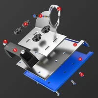 Support de meuleuse d'angle pour carrelage 45 ° Meuleuse d'angle de coupe à chanfrein, fixation en acier inoxydable, support chanfreiné Portable, dépoussiérage 5